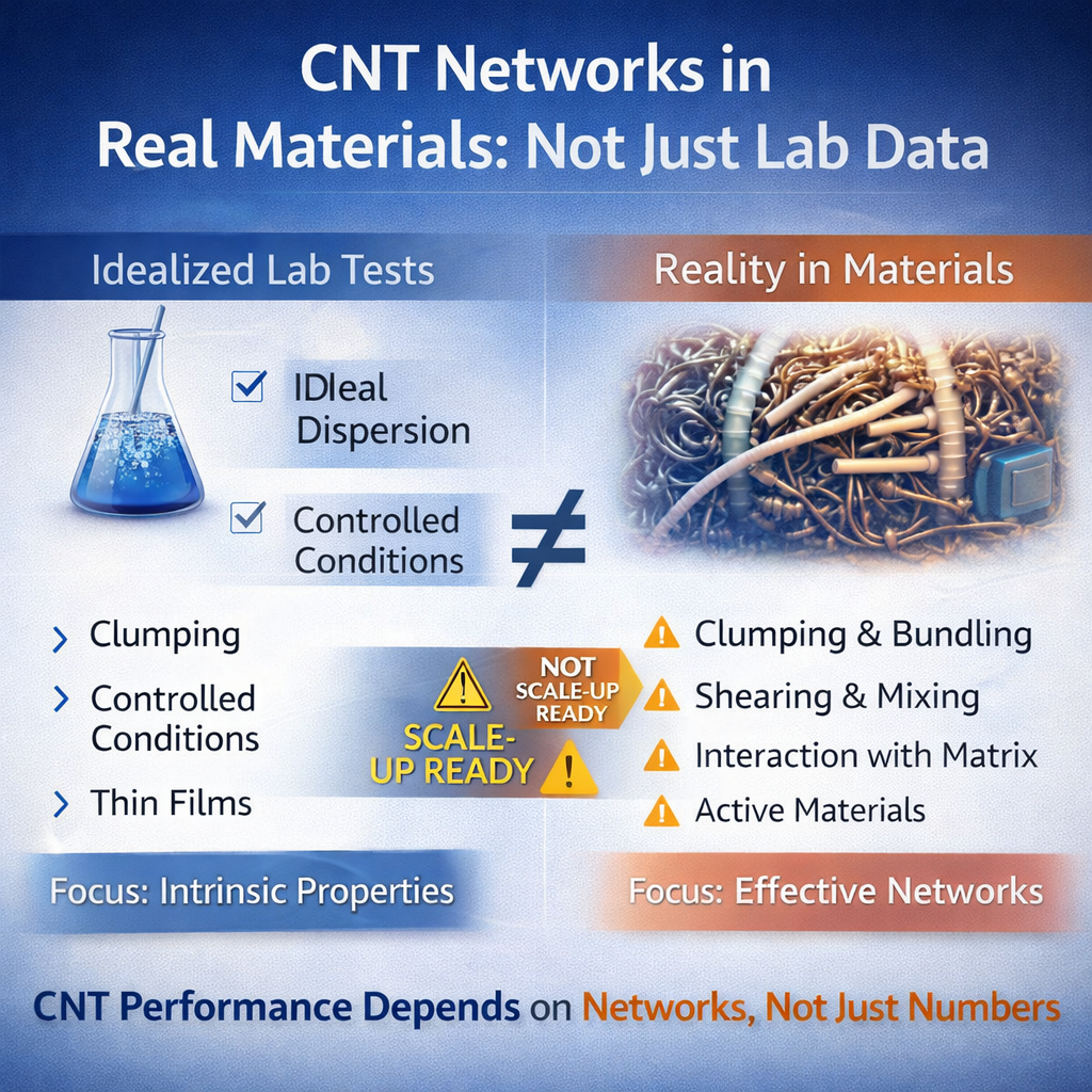 CNT Networks in Real Materials: Not Just Lab Data