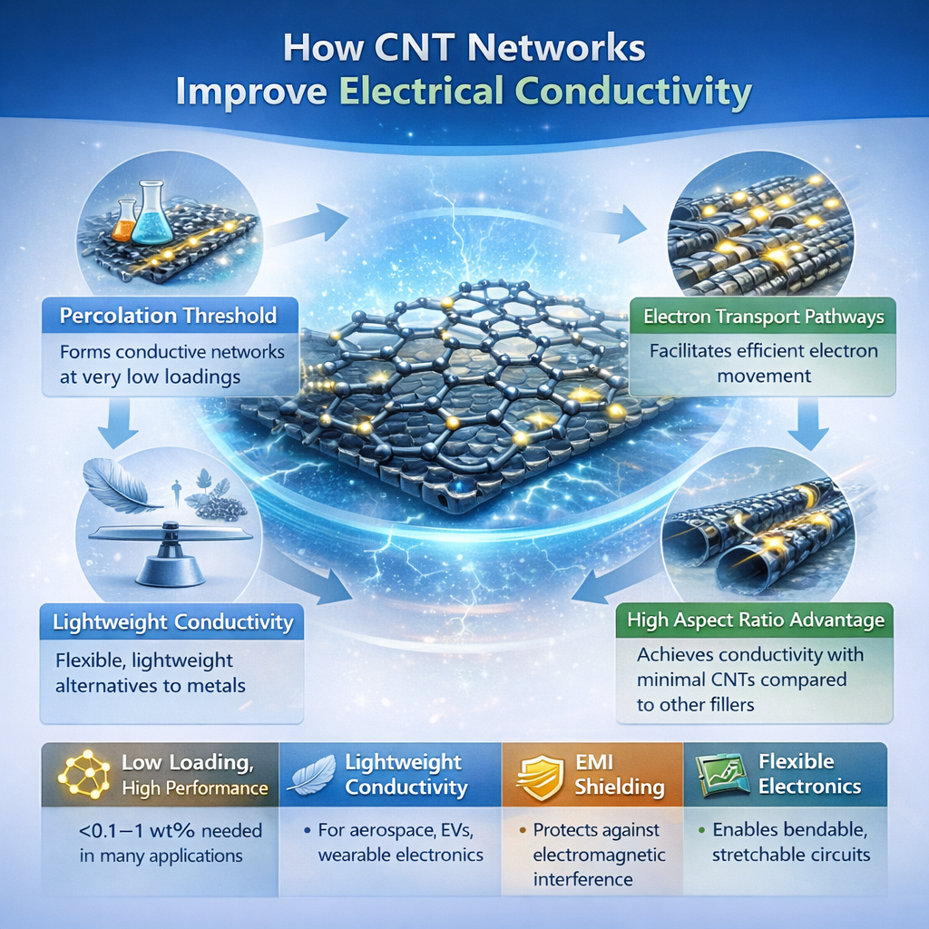 How CNT Networks Improve Electrical Conductivity