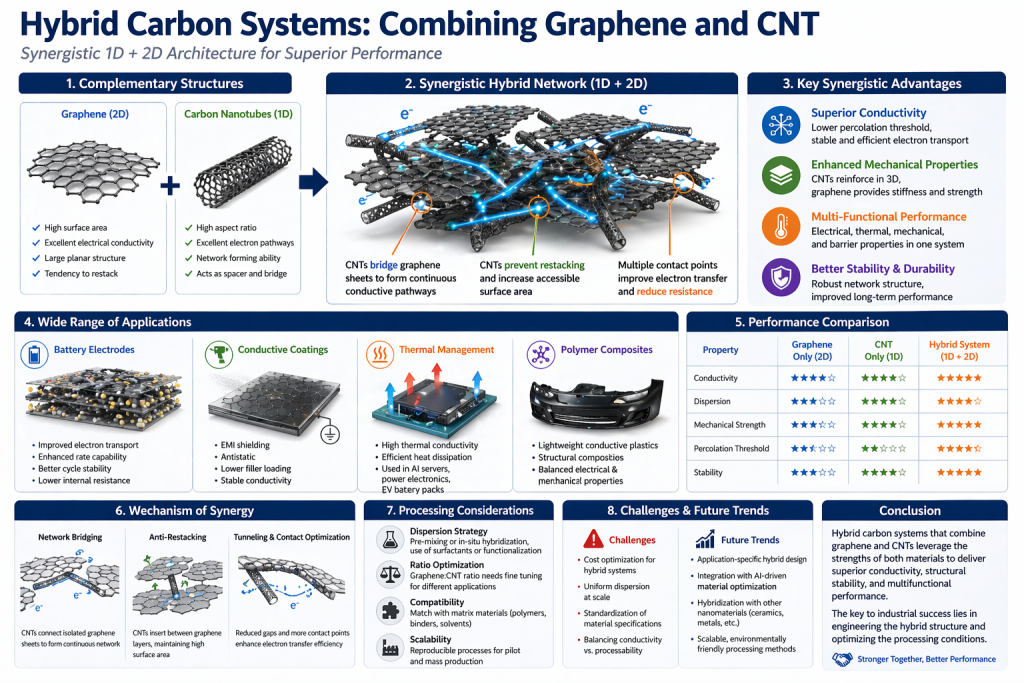 Hybrid Carbon Systems: Combining Graphene and CNT