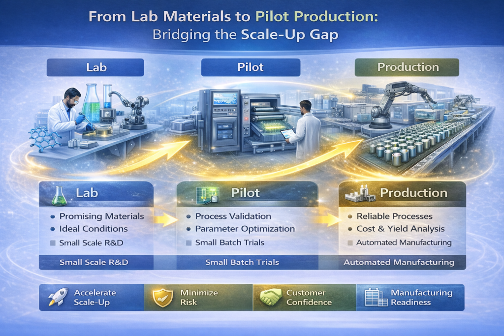 From Lab Materials to Pilot Production: Bridging the Scale-Up Gap