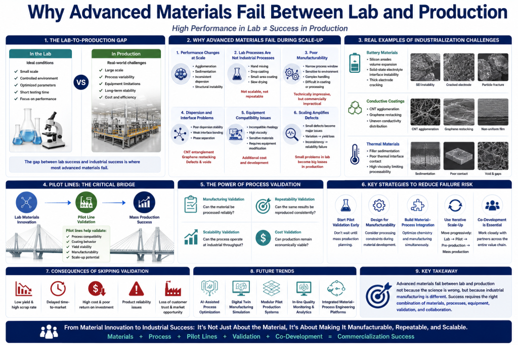 Why Advanced Materials Fail Between Lab and Production