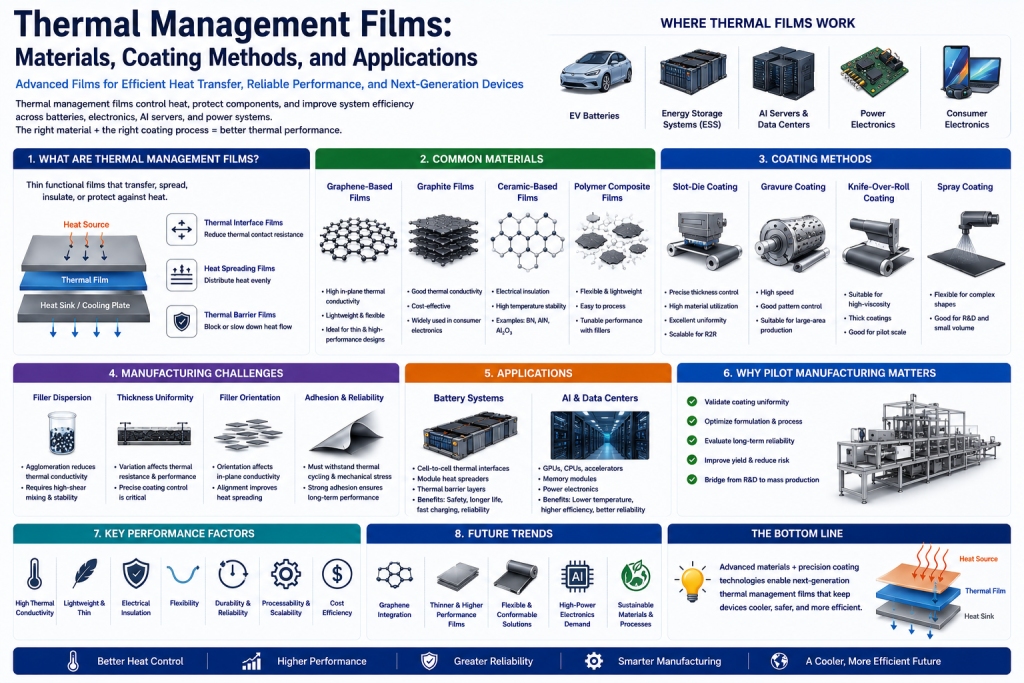 Thermal Management Films: Materials, Coating Methods, and Applications