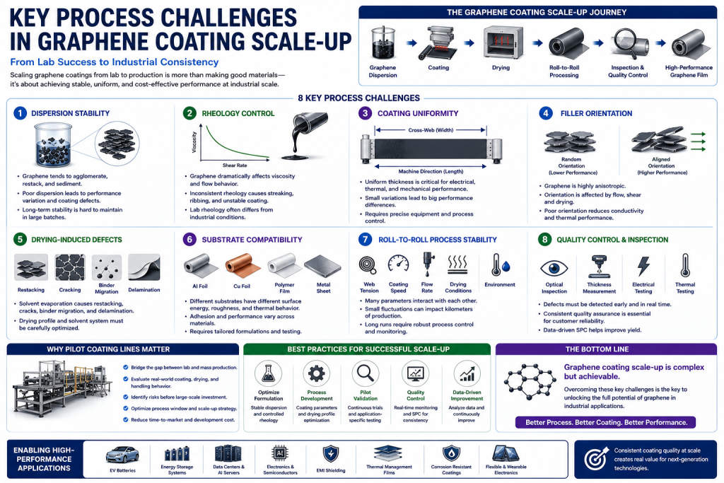 Key Process Challenges in Graphene Coating Scale-Up