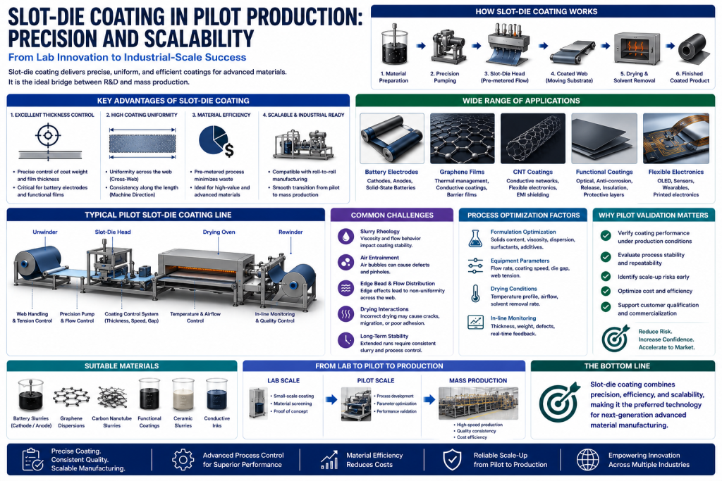 Slot-Die Coating in Pilot Production: Precision and Scalability