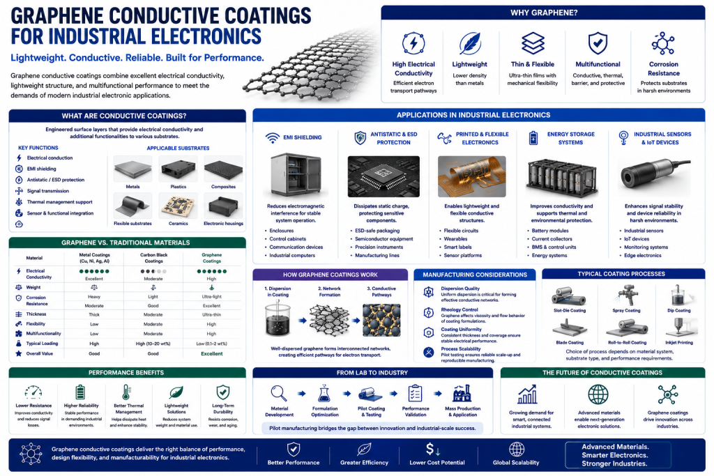 Graphene Conductive Coatings for Industrial Electronics