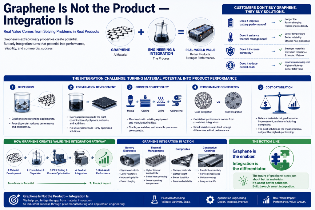 Graphene Is Not the Product — Integration Is
