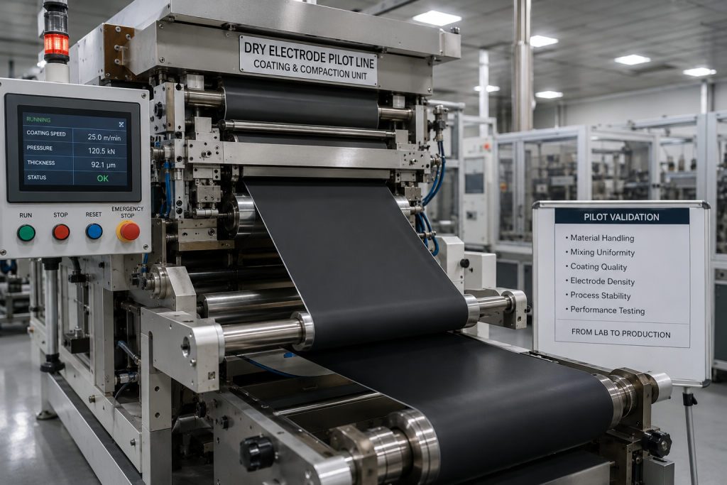 Pilot Validation for Dry Electrode Manufacturing