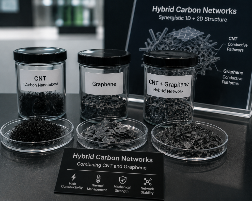 Hybrid Carbon Networks: Combining CNT and Graphene