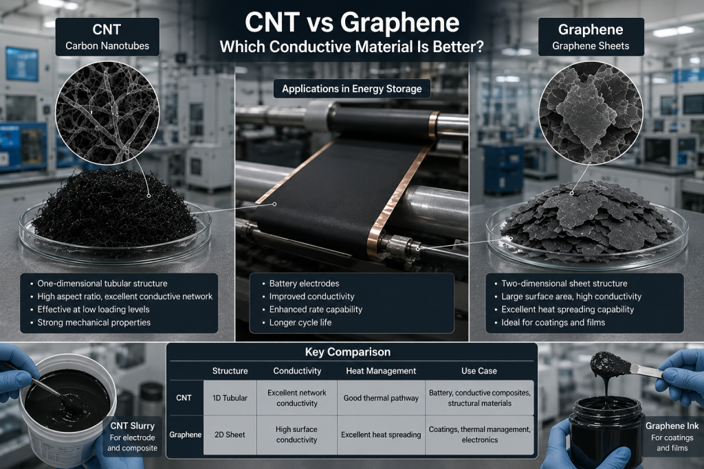 CNT vs Graphene: Which Conductive Material Is Better?