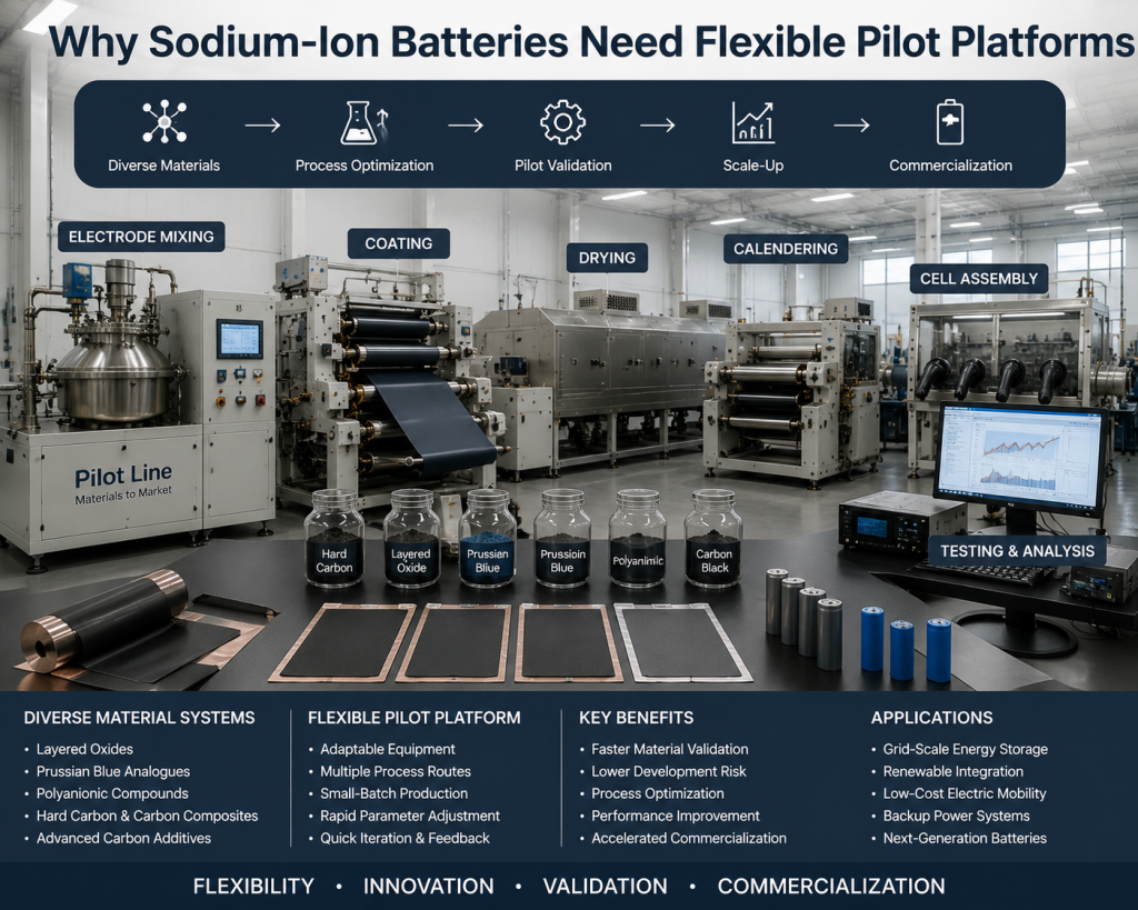 Why Sodium-Ion Batteries Need Flexible Pilot Platforms