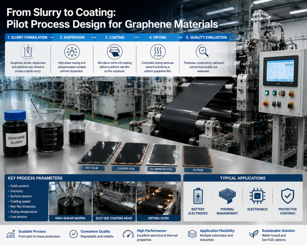 From Slurry to Coating: Pilot Process Design for Graphene Materials