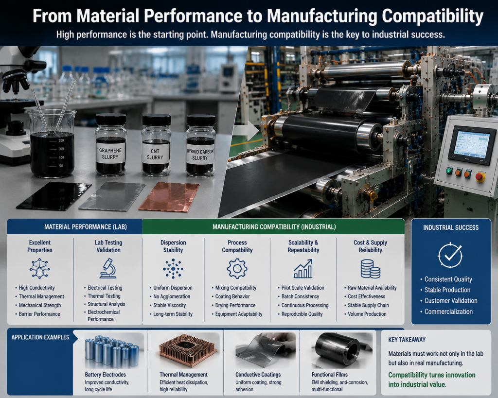From Material Performance to Manufacturing Compatibility