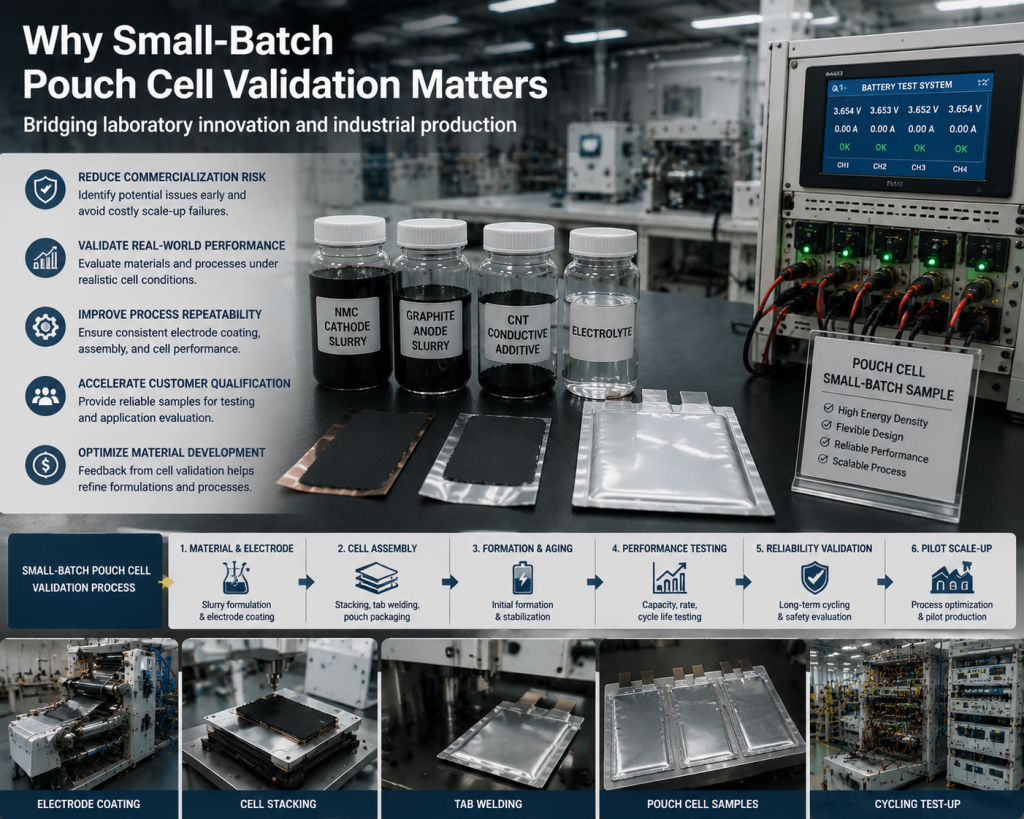 Why Small-Batch Pouch Cell Validation Matters