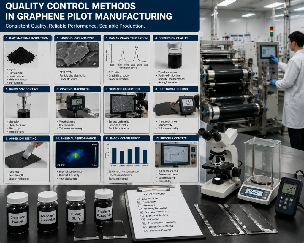 Quality Control Methods in Graphene Pilot Manufacturing