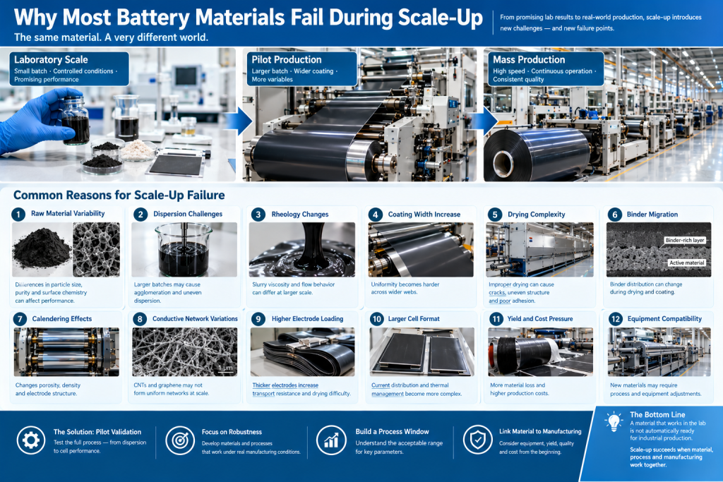 Why Most Battery Materials Fail During Scale-Up