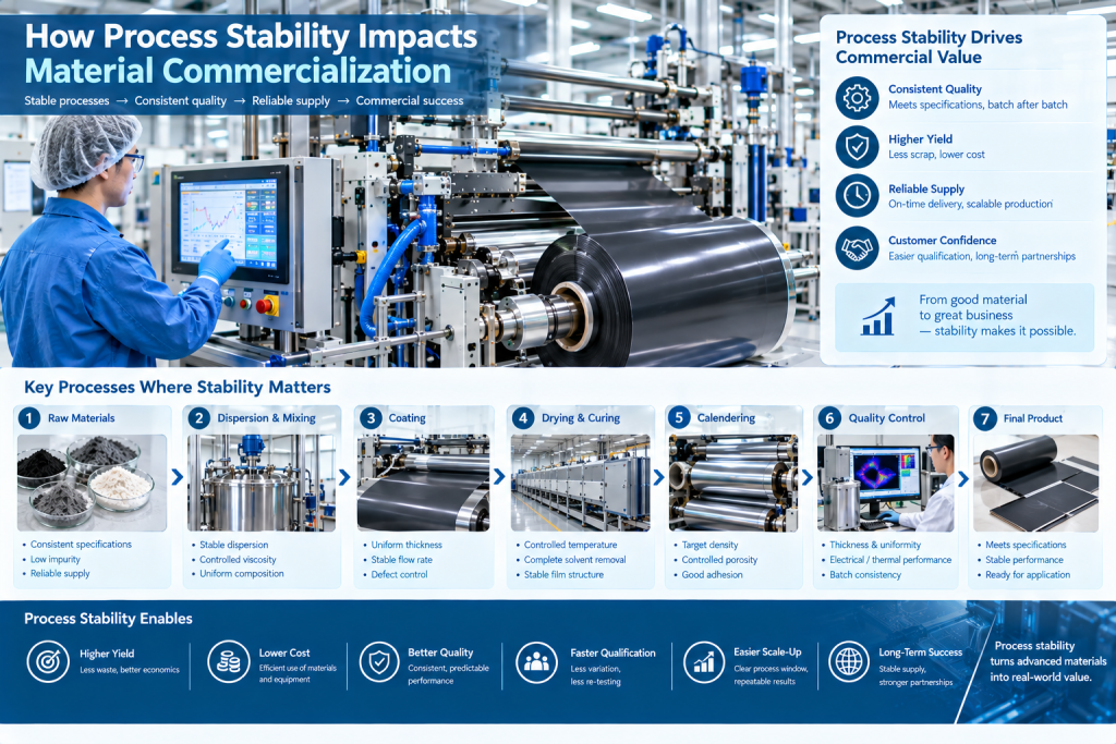 How Process Stability Impacts Material Commercialization