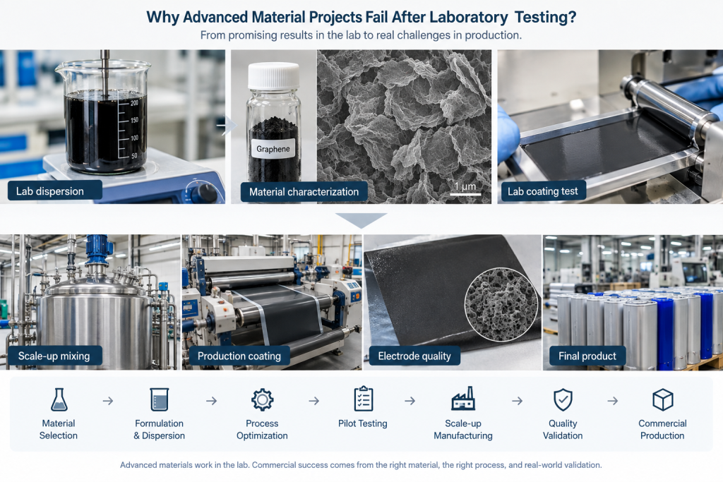 why advanced material projects fail after laboratory testing
