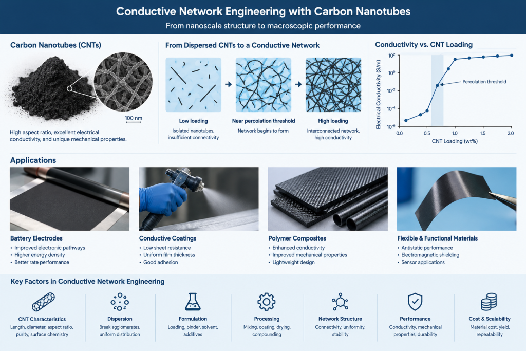 Conductive Network Engineering with Carbon Nanotubes