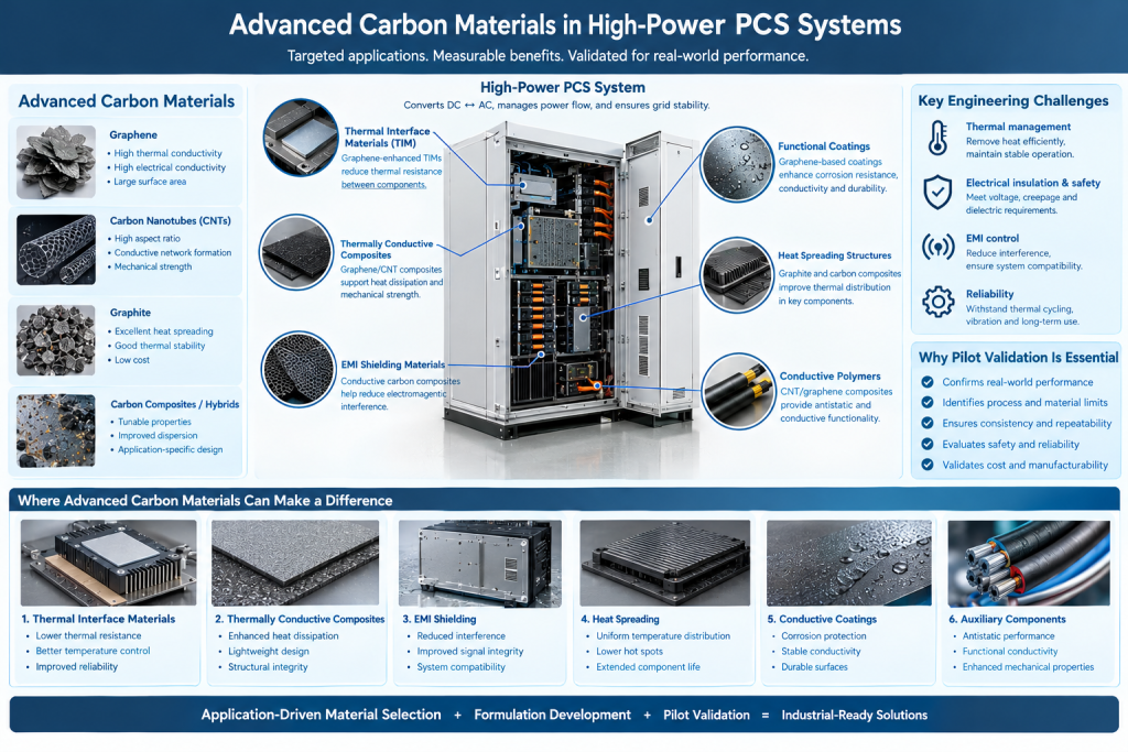 Advanced Carbon Materials in High-Power PCS Systems