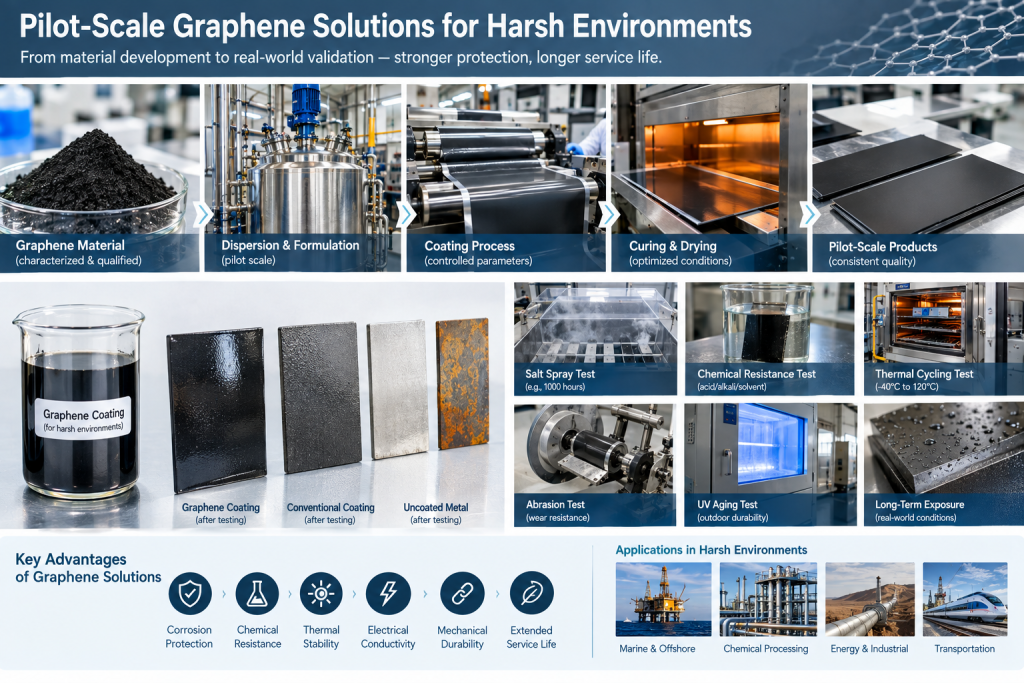 Pilot-Scale Graphene Solutions for Harsh Environments