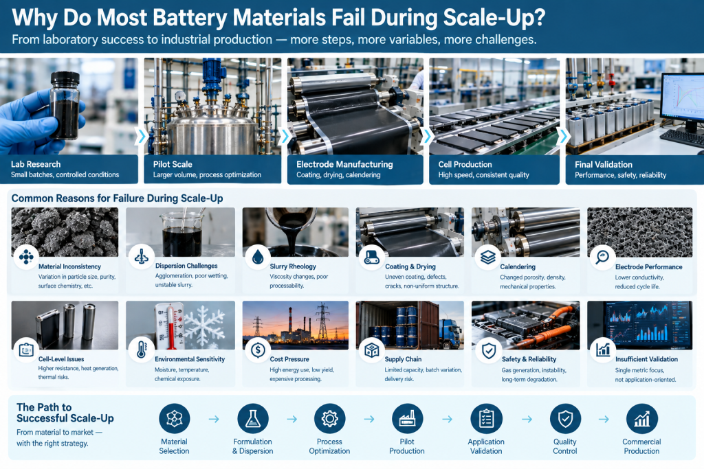 Why Do Most Battery Materials Fail During Scale-Up?